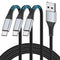 2 FT USB C Cable Short, 3 Pack Braided USB to USB C Cable 2 Foot USB Type C Cable Fast Charging Car Charger Android for iPhone 15 Pro Max, Samsung...