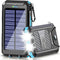 Solar Charger Power Bank, 39800mAh Portable Charger Fast Charger Dual USB Port Built-in Led Flashlight and Compass for All Cell Phone and Electron...