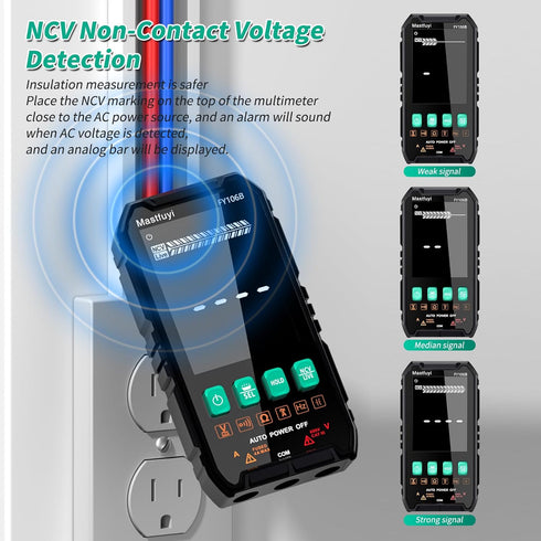 Multimeter Digital, NCV Electrical Tester, Compact Intelligent Multi Tester, True RMS 4000 Counts, Overload Protection, Auto-Ranging, Capacitance,...