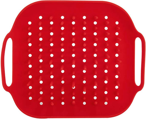 Instant Pot Accessory Official Air Fryer Silicone Tray, One Size, Red - Reusable, Non-Stick, Heat Resistant, Food-Grade Silicone, Dishwasher Safe,...