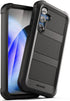 ENCASED FalconShield Designed for Samsung Galaxy S23 FE Case with Tempered Glass Screen Protector - Protective Full Body Phone Case (Black)......