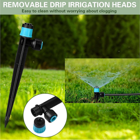 URANT 30Pcs Drip Irrigation Transmitter Sprayer Fan Shape 1/4 "Tube,360° Water Flow Drip Irrigation Transmitter,Garden Irrigation Microspray Syste...