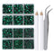 LPBeads 6400 Pieces Hotfix Rhinestones Emerald Flat Back 5 Mixed Sizes Crystal Round Glass Gems with Tweezers and Picking Rhinestones Pen...