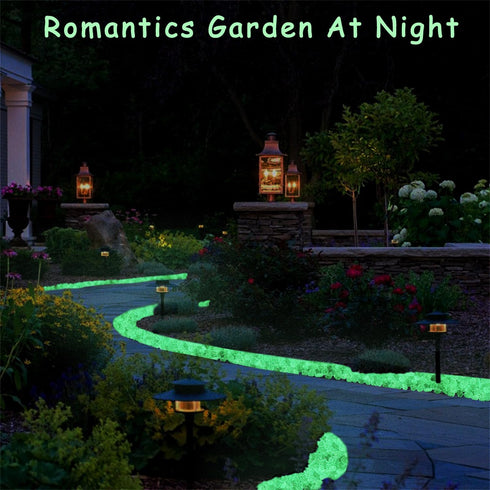 Glow Pebbles, 200 pcs Glowing Rocks, Glow in The Dark Stones for Outdoor Decor, Garden Lawn Yard, Luminous Pebbles for Landscaping, Walkway Pathwa...