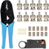 BNC RG58 Plug Crimp Connector and Striping Crimp Tool for RG58 RG59 Pack of 10...