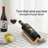Single Wine Bottle Holder, Personalized Bamboo Wine Bottle Holder Stand Display Table Top Wine Rack Countertop Wine Holders Organizer for Dining T...