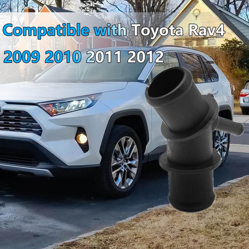 Upper Radiator Coolant Hose Connector Pipe Adapter Fit for Toyota RAV4 2009 2010 2011 2012 Replace 16571-0V020 165710V020 16057-36011 1605736011...