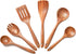 Wooden Utensil Set,Premium Teak Wooden Kitchen Utensil Set- 6 Piece Handcrafted, Wooden Kitchen Utensils Set for Cooking,Durable Cooking Utensils ...
