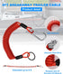6FT Trailer Brake Away Cable, Trailer Breakaway Safety Cable Spring Towing Coiled Wire for RV Trailer Emergency Camper Breakaway Switch...