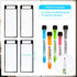 4Pcs Magnetic Note Pads, 4"x12" Memo Grocery List Whiteboard for Fridge, Shopping to Do List with 5 Markers and Eraser for Home Kitchen...