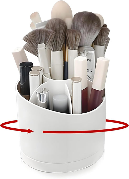 Makeup Brush Holder with 7 Compartments, 360 Degree Rotate for Vanity, Bathroom, Dresser, Makeup Organizer Countertop, Desk Organizers and Storage...