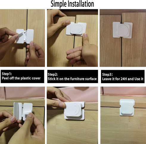 Cabinet Locks(12-Pack) for Babies, Kids and Toddlers Proofing Cabinet Child, Safety Locks Suitable for Cabinets, Drawer and Refrigerator with Easy...