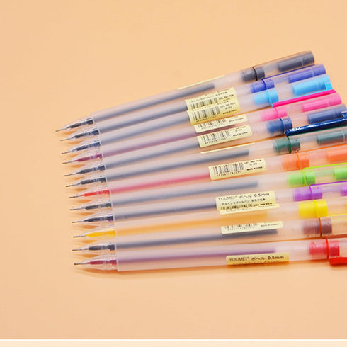 RIANCY Gel Pens (12 Multicolor), Fine Point Ballpoint Pen for Bullet Journaling, Writing, Drawing, Coloring, Office & School Supplies...