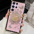 for Samsung Galaxy S24 Ultra Kickstand Case, Cute Luxury Glitter Bling Sparkly Diamond Butterfly with Ring Stand Floral TPU Bumper Shockproof Wome...