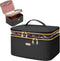 Large Travel Makeup Bag - Double-Layer Cosmetic Organizer for Brushes and Toiletry Essentials, Ideal for Women...