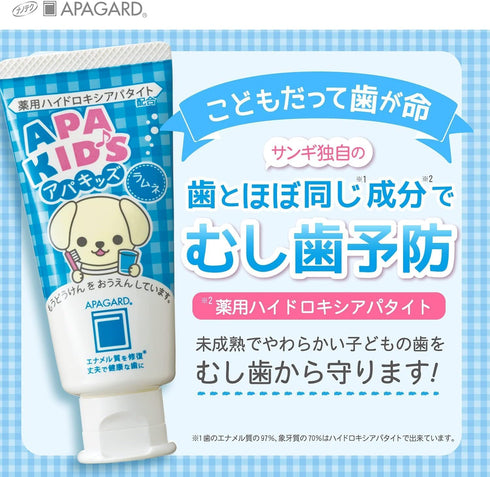 Apa-Kids toothpaste 60g | the first nanohydroxyapatite remineralizing toothpaste for kids (set of 2) .pack...
