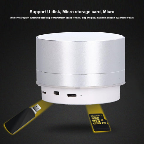 YWBL-WH Mini Speaker LED Bluetooth Speaker Subwoofer USB Wireless Speaker for Room Car...