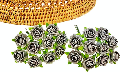 Beautiful Artificial Mulberry Paper Heart Petals Mini Roses Flowers Wedding Embellishment Scrapbooking Wedding Doll House Supplies Card DIY Crafts...