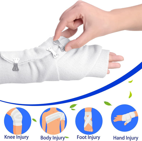 50 Pieces Bandage Clips Only Bandage Wrap Clips Bandage Metal Clips Aluminum Bandage Pins with Plastic Storage Box Replaceable Wrap Fastener Clip ...