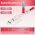 200 Pcs Red Female Quick disconnects Vinyl Insulated Spade Wire Connectors, Electrical Crimp Terminal 22-16 AWG (6.3mm)...