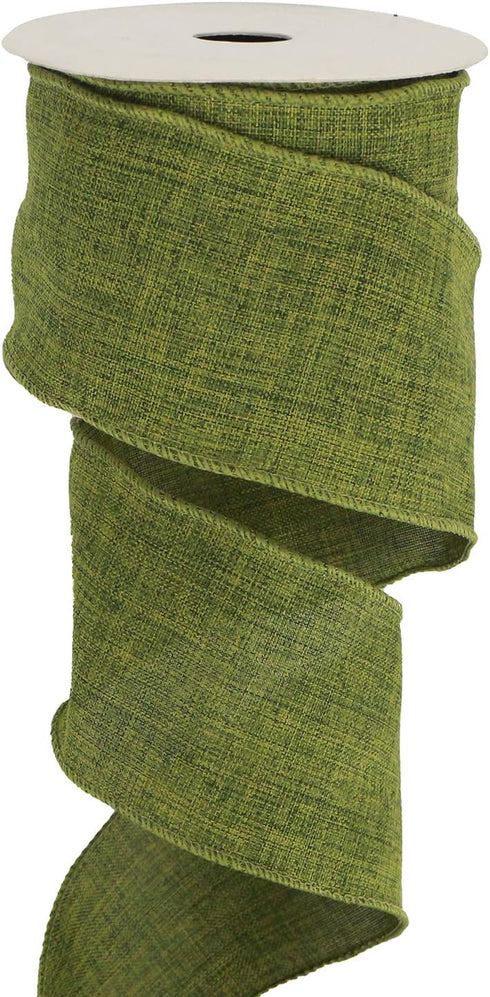 MEEDEE Sage Ribbon Sage Burlap Ribbon Sage Wired Ribbon Green Burlap Ribbon 2.5 inch Wired Edge Ribbon, Perfect for Fall Wreaths Floral Bouquet Gi...