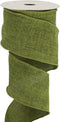 MEEDEE Sage Ribbon Sage Burlap Ribbon Sage Wired Ribbon Green Burlap Ribbon 2.5 inch Wired Edge Ribbon, Perfect for Fall Wreaths Floral Bouquet Gi...