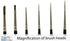 ZEM Brush Synthetic Sable Detail Brush Set Sizes Long Liners 20/0,10/0,5/0 Mini Liner 5/0, Angle 1/8", Shader 2...