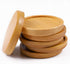6pcs 3 inch Bamboo Round Plant Saucer, Mini Flower Pot Tray for Cactus Plant Pot Flower Pot Container Planter Bonsai Pots,no Plants Pot...