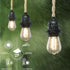 Industrial Weatherproof Ceiling Pendant Light Kit with Twisted Hemp Rope Hanging Lighting Cord Fixture 16.6FT Outdoor Chandelier for Industrial DI...
