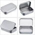 3 Pack 3.75 by 2.45 by 0.8 Inch Silver Metal Rectangular Empty Hinged Tins Box Containers with Lids Mini Portable Box Small Storage Kit, Home Orga...