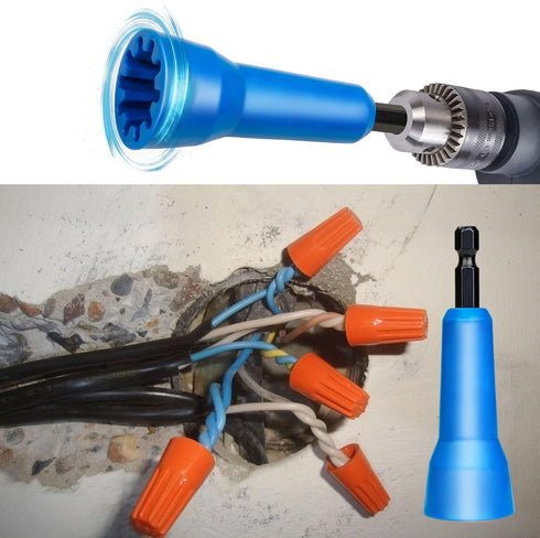 2Pcs Wire Twisting Tools,Wire Nut Twister,Pin-Twist Wire Connector,Wire Twister Tool for Drill and Wire Connector Driver with 1/4" Chuck,Enhanced ...