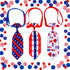 Dog Bow Ties Set, 24pcs Adjustable Holiday Themed, for 4th of July, Memorial Day, Pet Dog Collar Grooming Accessories...