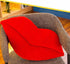 LEVINIS Hot Pink Lip Shape Throw Pillows Girls Soft Velvet Decorative Reversible Pillow Cushion for Bed Couch Office 23.6 x 13.6 Inch...
