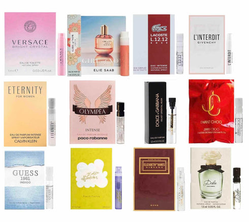 12 Women's Designer Fragrance - 12 Perfume Vials collection...