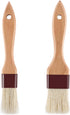 1 inch & 1.5 inch Pastry Brush Natural Boar Bristle Basting Brush Kitchen Oil Brush with Beech Wooden Handle and Hanging Rope String Grill BBQ Sau...