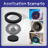 6.5" Foam Speaker Enhancer Foam Fast Rings Fits for 6" 6.5" Car Door Speaker, Universal High Rebound Sponge Bass Blocker Kit with High Rebound for...