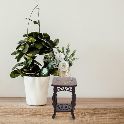 Ciieeo 2pcs Base Flower Pot Base Home Decor Wood Plant Stand Planter Rack Flowerpot Holder Base Home Display Pedestal Planter Holder Planter Stand...