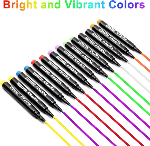 Chalk Markers for Blackboard - Chalkboard Markers, Fine Tip Wet Erase Markers, Liquid Chlak Pens for Chalk board, First & Last Day of School Board...