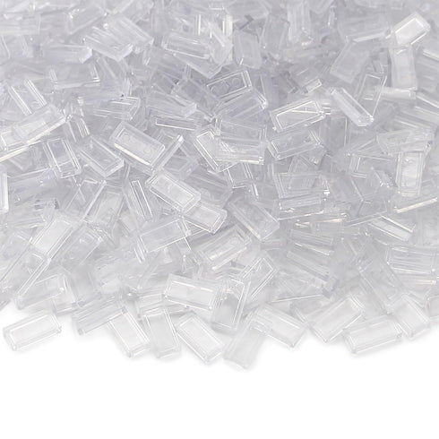 Feleph Transparent Clear 1×2 Tile ×700 Parts and Pieces Flat Bricks, Bulk Building Blocks for Smooth Surface Wall Floor, Toy Accessories Compatibl...