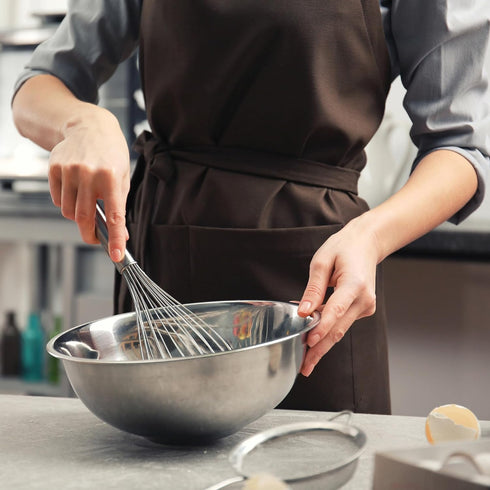 HIC Kitchen Mixing Bowl, Heavyweight 18/8 Stainless Steel, 6-Quart Capacity...