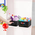 6 Pack Plastic Pantry Weave Storage Basket Bin, Black...