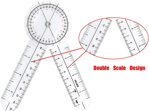 6" Goniometer 360 Degrees Protractor Medical Ruler Assess the Patient's Range of Motion...