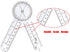 6" Goniometer 360 Degrees Protractor Medical Ruler Assess the Patient's Range of Motion...