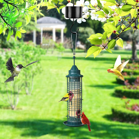 Large an.t Moat for Hummingbird Feeders, 2 Pack Black Hummingbird Feeders Parts for Outdoors with 2 Clean Brushes (black-2pc)...