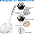 Steel Spider Strainer Skimmer Ladle, Kitchen Gadgets Wire Strainer Pasta Strainer Spoon Strainer Spider Skimmers for Kitchen Cooking and Frying (1...
