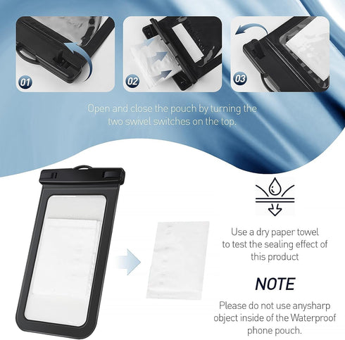 Waterproof Phone Pouch?Universal Case Compatible for iPhone 15 14 13 Pro Max XS Plus Samsung Galaxy S22 Cellphone Up to 8.3", IPX8 Under Water Bea...