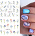12 Sheets Flower Nail Stickers Decals Spring Summer Nail Art Stickers Floral Butterfly Dragonfly Water Transfer Nail Decals Colorful Nail Art Supp...
