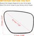 X AUTOHAUX Car Rear View Mirror Glass Replacement with Backing Plate Heated Right Passenger Side for Mazda 5 CX-7 CX-9...
