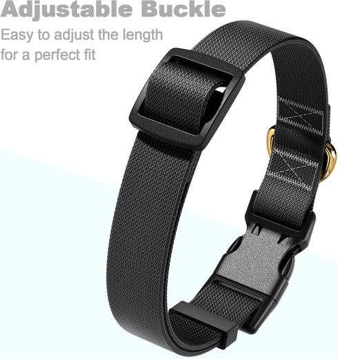 Dog Collar, Adjustable Black Dog Collar for Small Dogs, Cute Puppy Collar for Boy and Girl Dog, Classic Heavy Duty Pet Collars with Quick Release ...