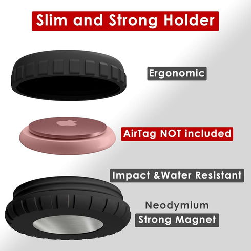 Ultra Strong Case Compatible with Apple AirTag Waterproof, Vibration & Shock Proof, Secure Attach for Hidden Tracking of Car, Bike, Truck, Motorcy...
